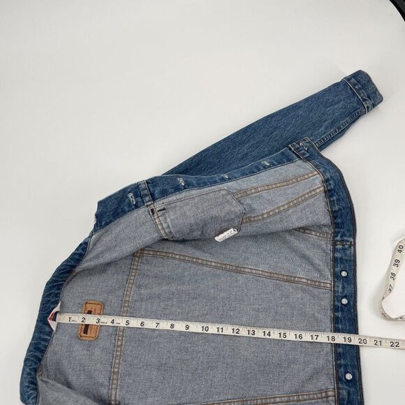 Vintage Levi's Denim Jean Trucker Jacket Womens Size XS Made in Great Britain - Picture 11 of 11